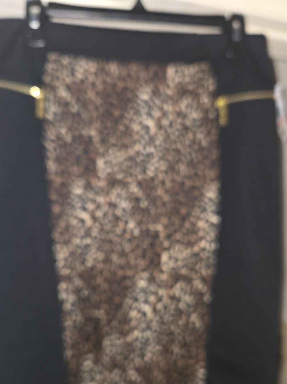 Michael KORS High-Waist Leopard Print Pencil Skirt with Gold Zip